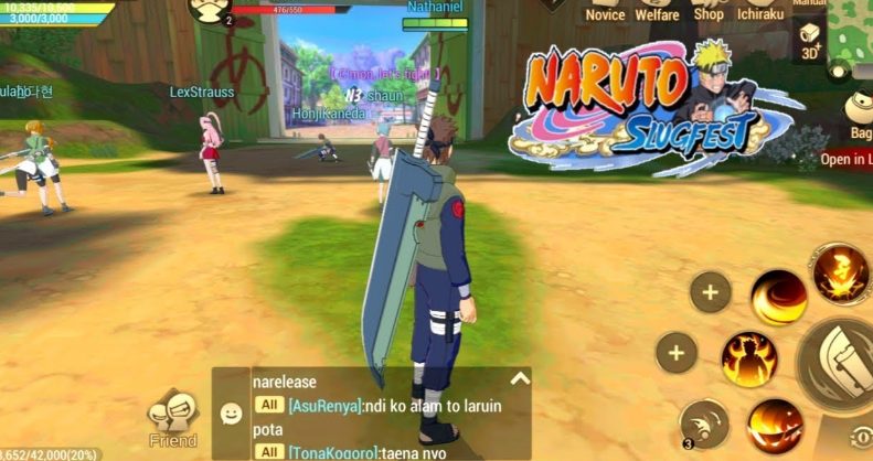 1- Đồ họa đẹp mắt của game mobile Naruto: Slugfest.