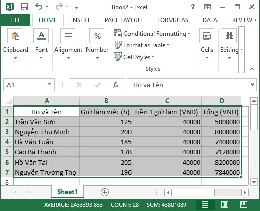 3. Cách Copy và Paste liên kết giữa hai file Excel và Word