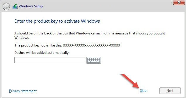 Bước 3: Tiến hành cài Windows 10