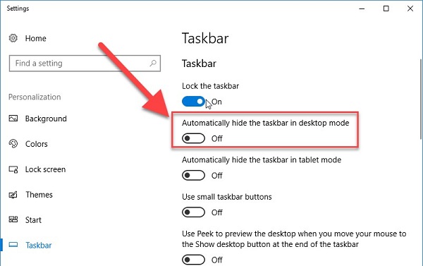 Cách ẩn, hiện thanh Taskbar trên Windows 10