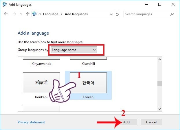 Cách cài đặt bàn phím Tiếng Hàn cho Windows 10/8.1/7