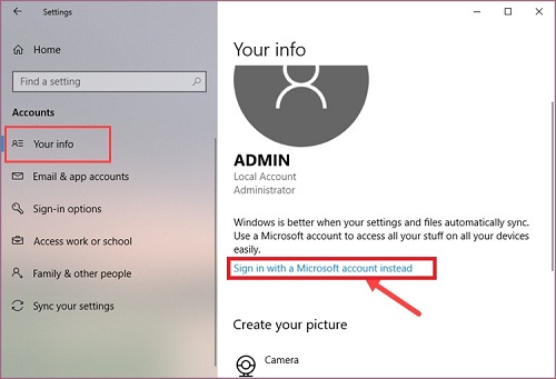 Cách đăng ký, đăng nhập tài khoản Microsoft trên Windows 10