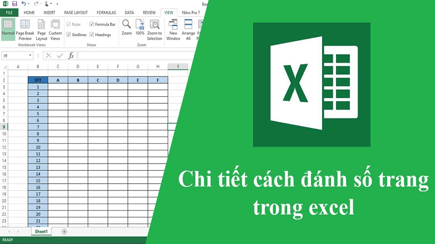 Cách đánh số trang trong Excel 2010, 2013, 2016 & 2019