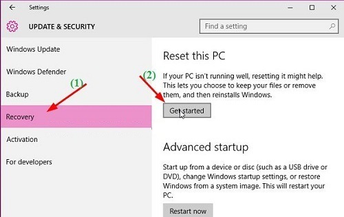 Cách Reset Windows 10 không mất dữ liệu đơn giản nhất