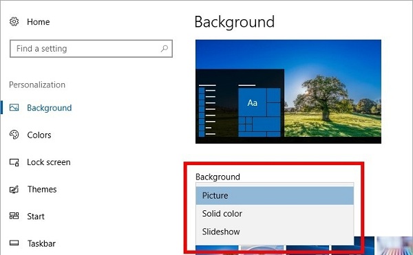 Cách thay đổi hình nền máy tính trên Windows 10