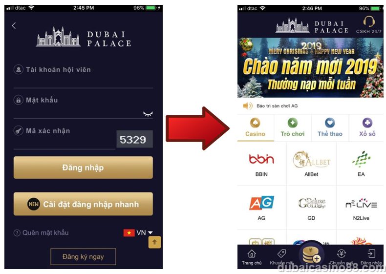 Hướng dẫn cách tải app Dubai Palace cho di động