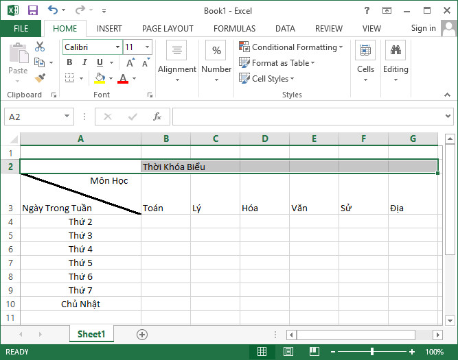 Một số cách gộp ô khác trong Excel